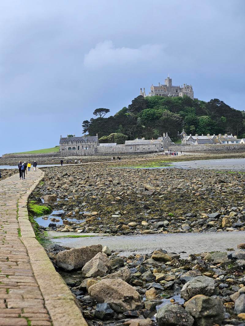 looking up the causeway to st michaels mount